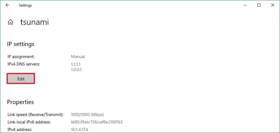 Entering DNS Information